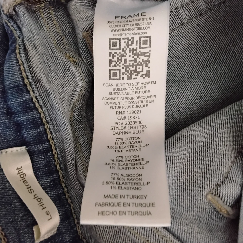 FRAME Denim Medium Wash Women's 29 Stretchy Straight Leg Jeans - Picture 4 of 5